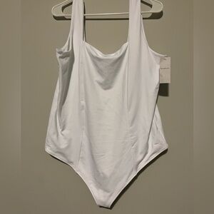 NWT Abercrombie & Fitch White Square-neck Bodysuit XXL